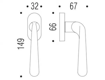 ROBODUE CD 52 DK/SM - DK Cromall® window handle on rose by Colombo Design - view 3